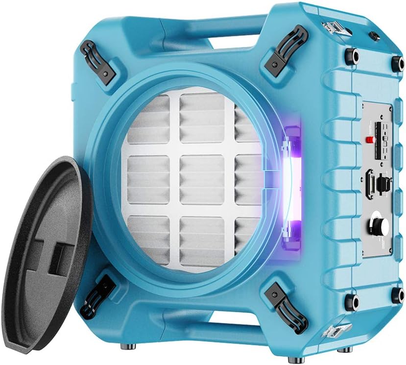 ALORAIR PureAiro HEPA Pro 870 Air Scrubber 3-Stage Filtration,Negative Machine Air Scrubber | Professional Water Damage Restoration for Air Cleaner | up to 550 CFM