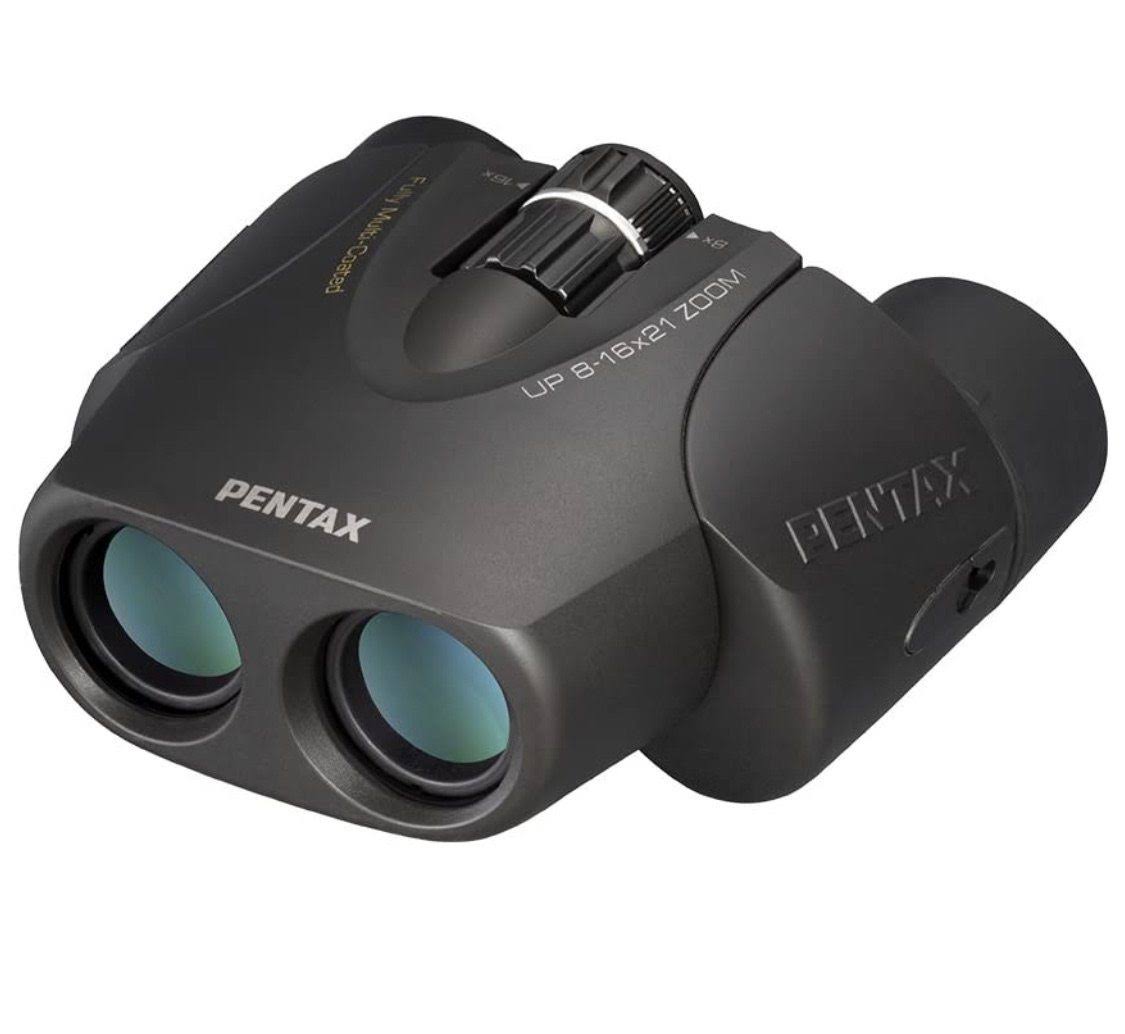 Pentax Porro Prism Binoculars Up 8-16x21 Black New