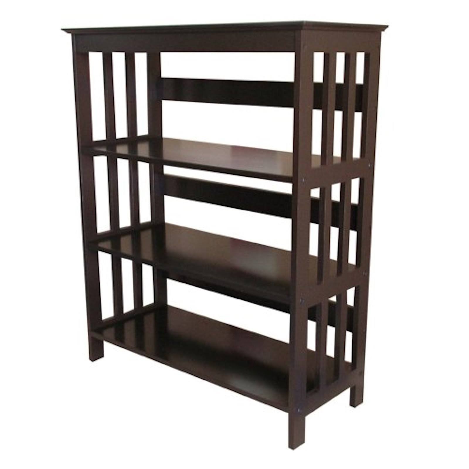 Legacy Decor 3 Tier Wooden Bookshelf / Bookcase Espresso Finish