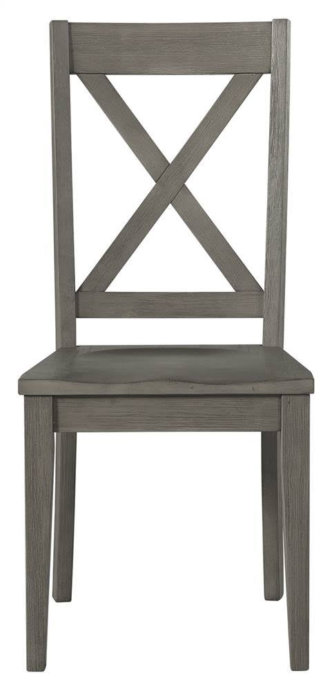 A-America Huron X-Back Side Chair in Distressed Grey [Set of 2]