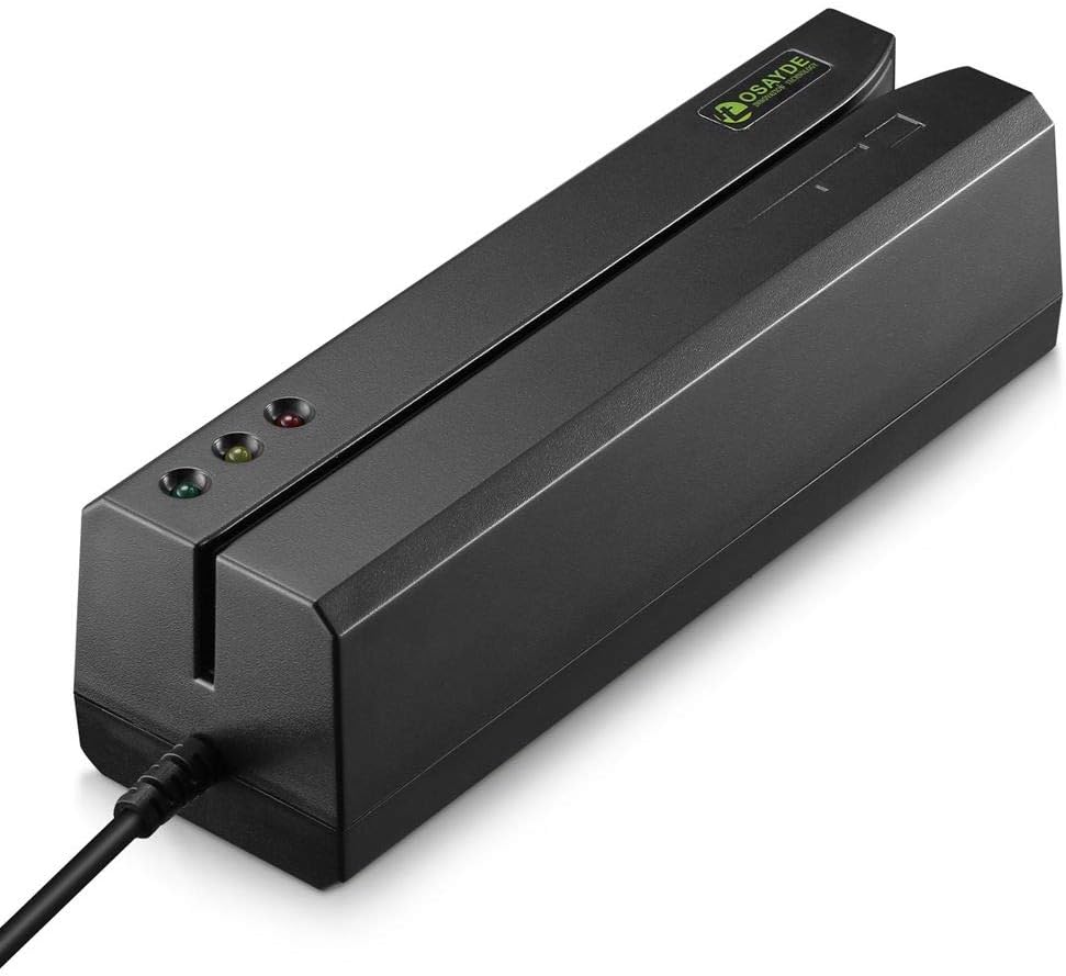 IT OSAYDE 605U Magnetic Card Reader, 3 Tracks Writer Encoder Scanner, Free Software to Install, Easily Use for Credit Card, Debit Card, Gift Card All Magnetic Swipe Card