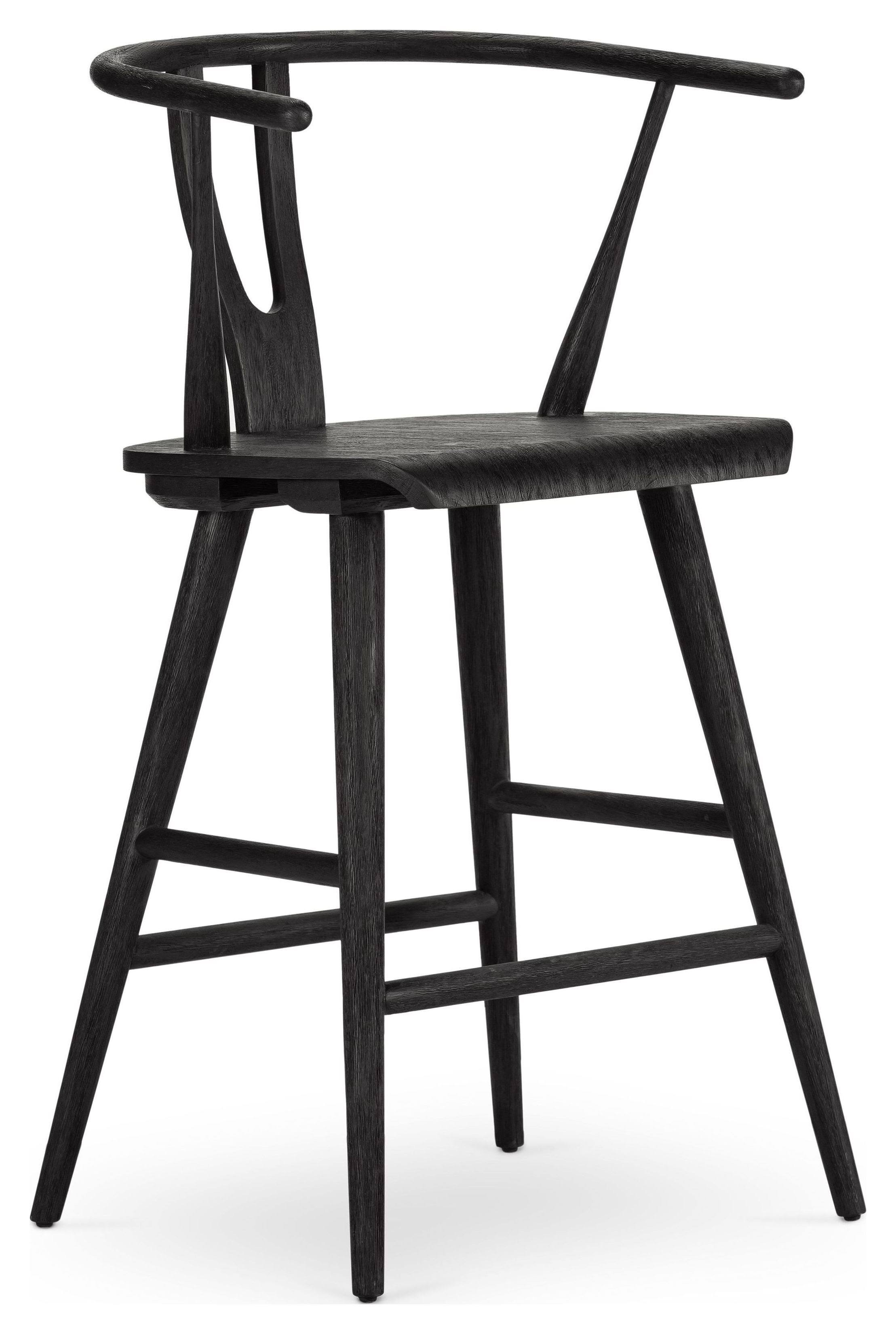Four Hands Cecelia Counter Stool, Matte Black