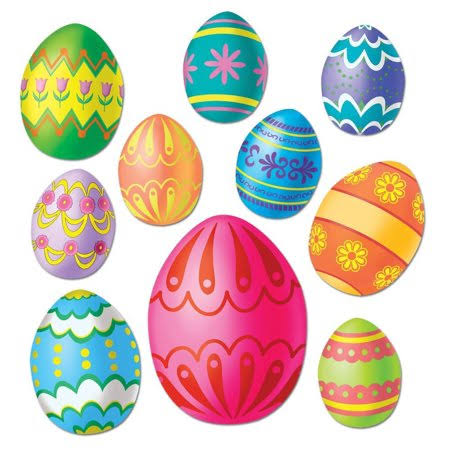(Pack of 240) Easter Egg Cutouts Easter Cutouts