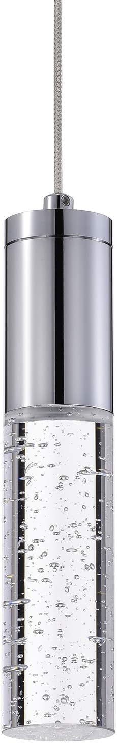 Pendant Lighting for Kitchen Island, Upgraded Durable 1-Light Pendant Lights Fixtures Integrated LED Modern Crystal Pendant Lights Kitchen Island, 2 Pack