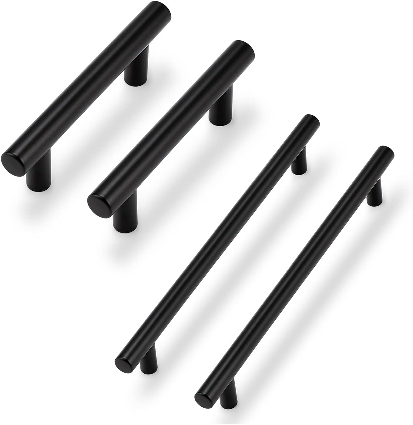 Probrico 30 Pack | 5 inch Cabinet Pulls Black Stainless Steel Kitchen Drawer Pulls Cabinet Pulls (3'' Hole Center) & 5 Pack | 10