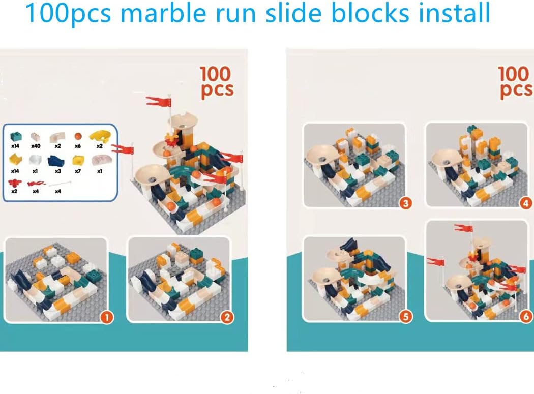 Xuteeya Multi Activity Kids Building Blocks Table Set with 160pcs Big Building Blocks Compatible Play Sand Water Game Table with Storage(red Color) Pack of 2