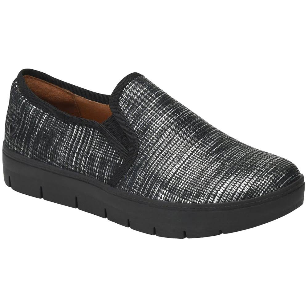 Nurse Mates Adela Slip on 7 Black Houndstooth W