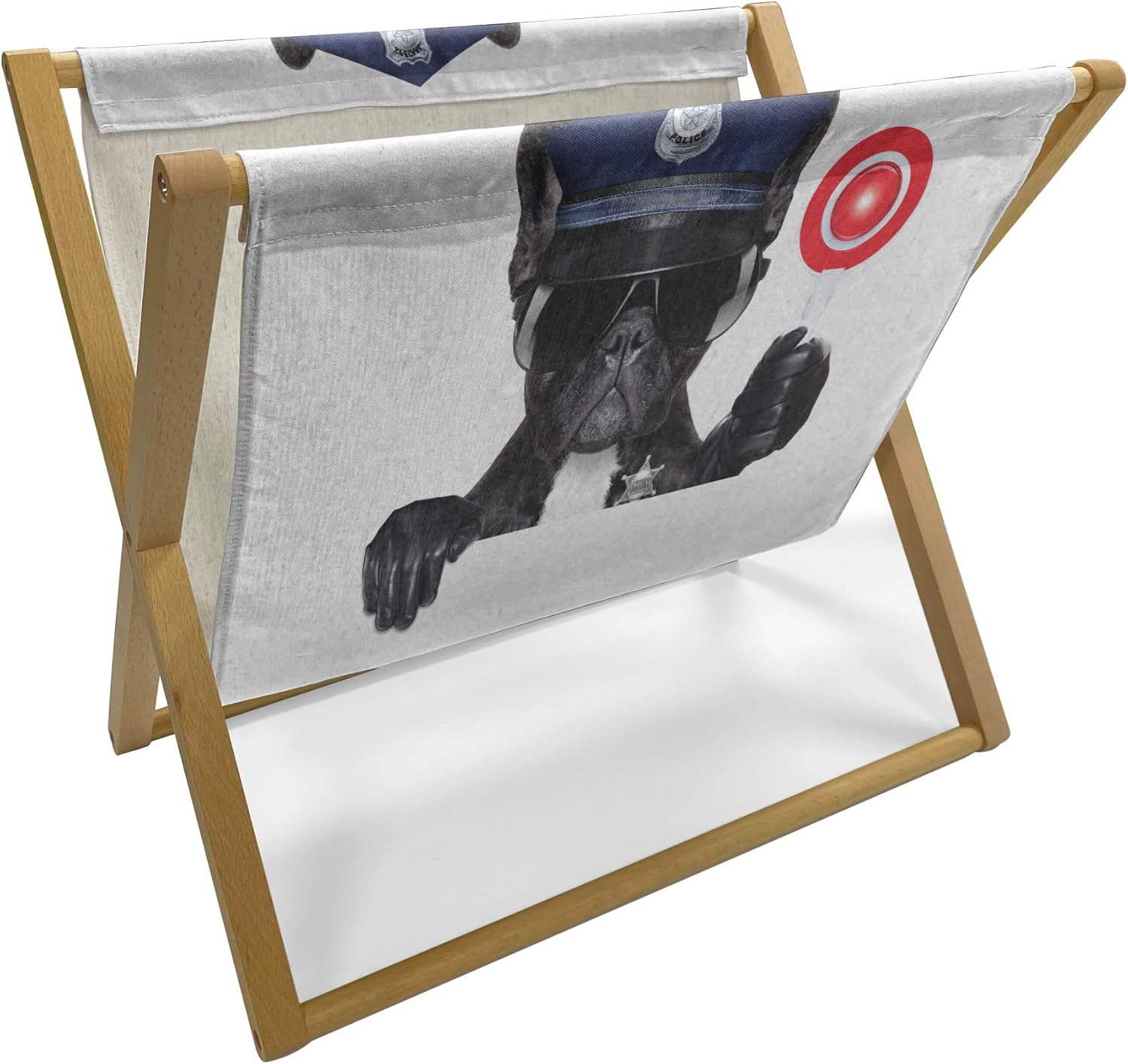 Ambesonne Rustic Magazine and Book Holder, Traditional Wooden Timber Door with Vertical and Planks Farmhouse Antique Photograph, Floor Rack Accent Living Room Office and School, 22