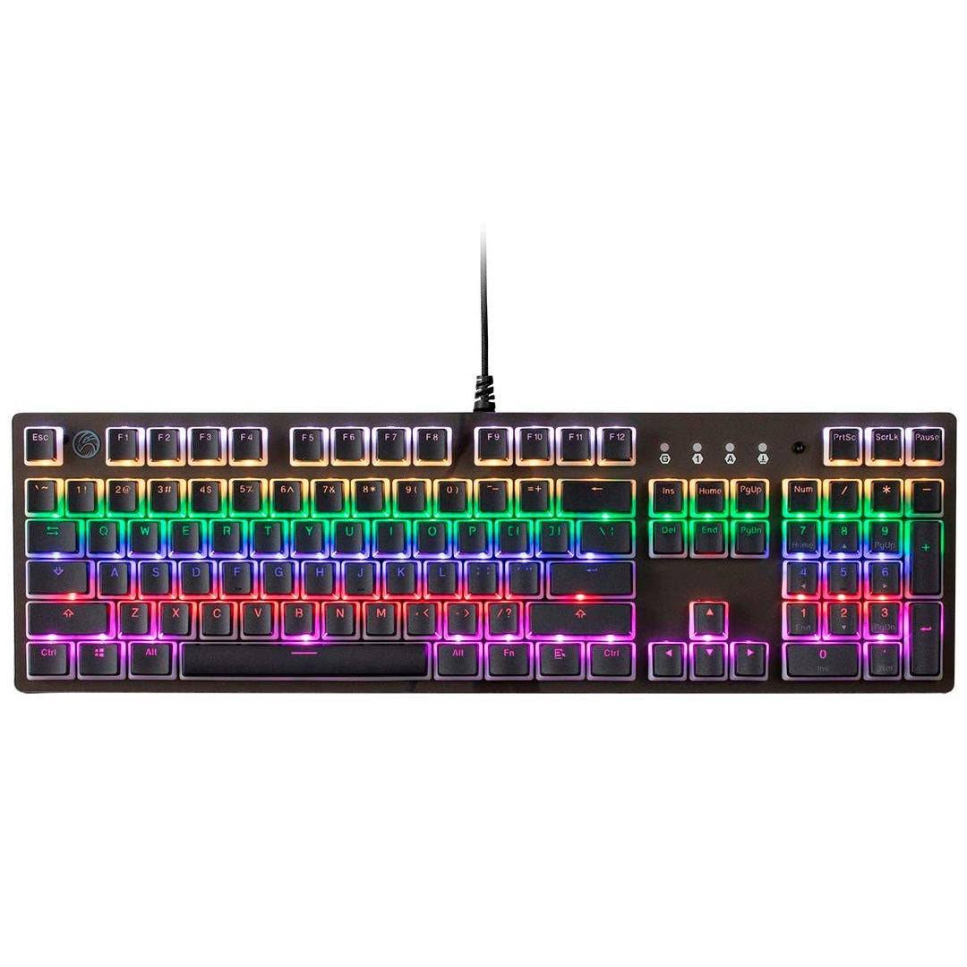 Monoprice MP810 Optical Mechanical Gaming Keyboard - Blue Switch, RGB, Spillproof, Lightstrike - by Blackbird Gaming