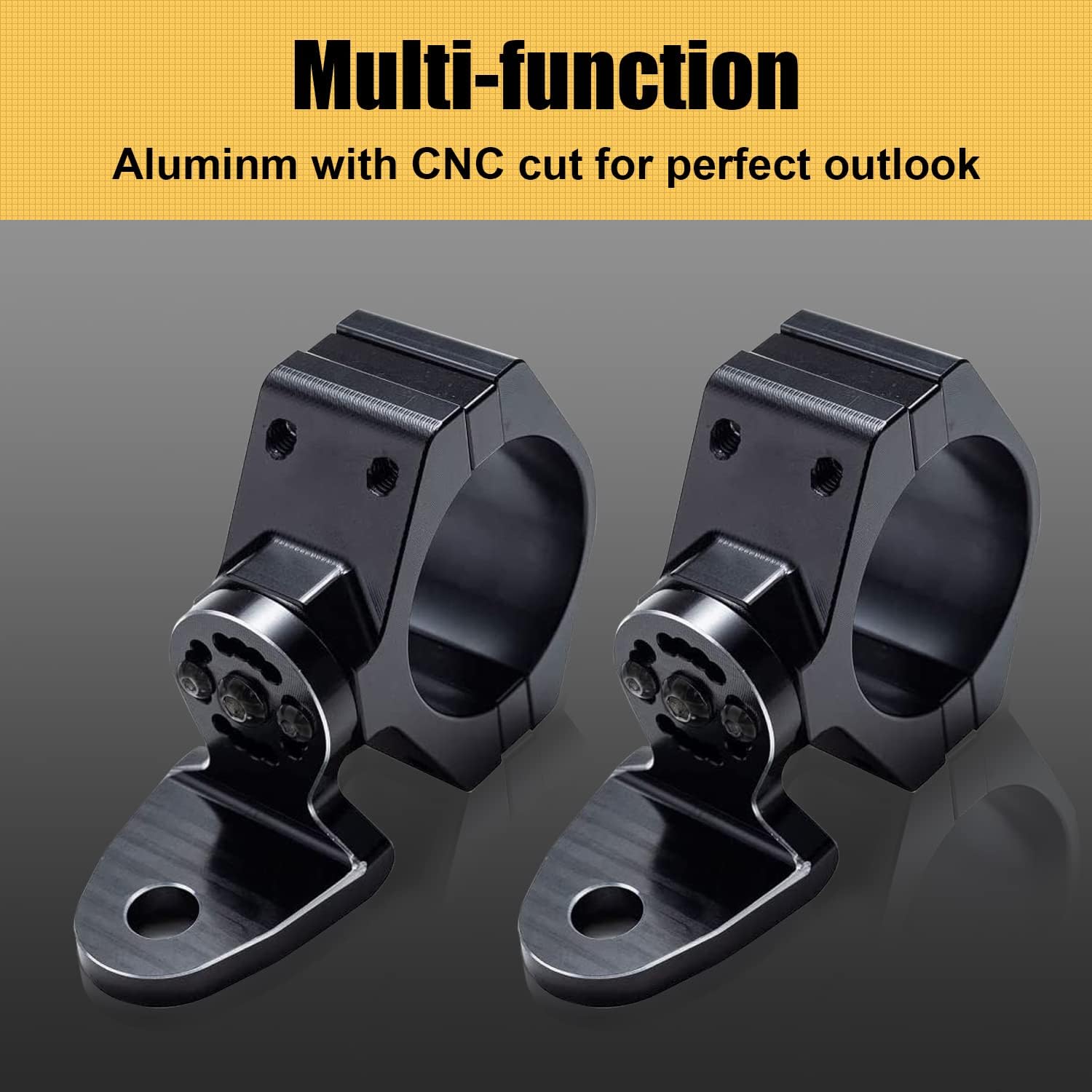 Ballmers 2 Packs 360&deg; Rotating UTV Mount Bracket for Flag/LED Whip Light/Antenna Fits 1.75-2inch Roll Bar Compatible with All UTV Can Am Maverick X3 Commander Polaris RZR 900 1000 XP Pro