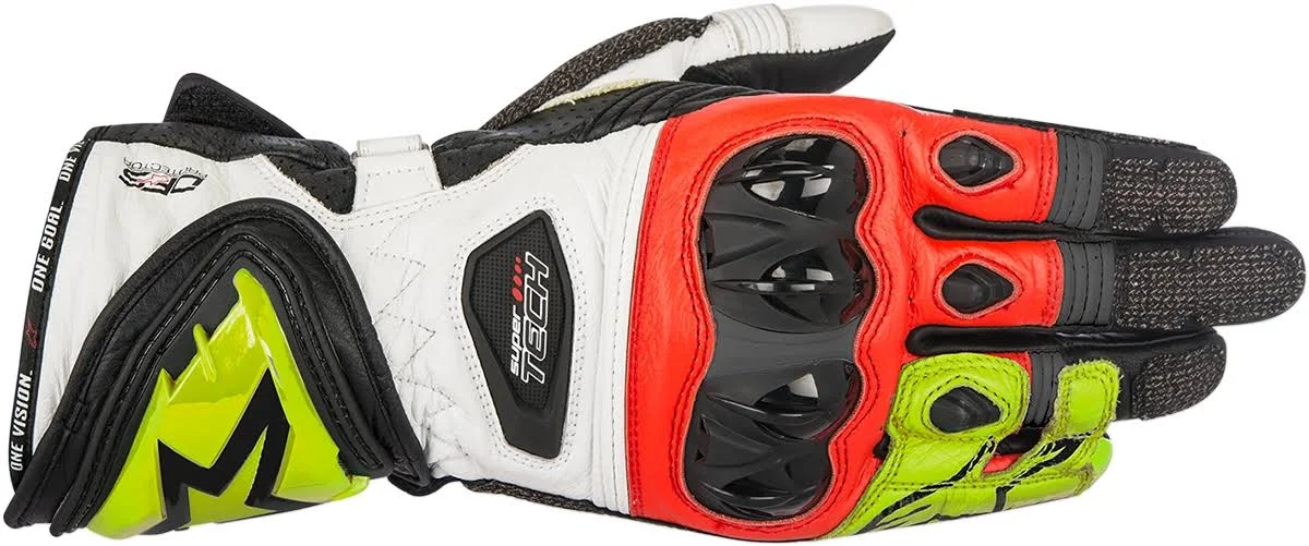 Alpinestars 3556017-1536-3X Supertech Gloves 3X Black/Yellow/Red