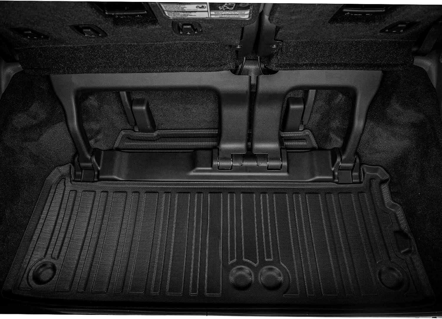 3W Cargo Liner Compatible for Toyota Sienna 2021 2022 TPE All Weather Custom Fit Trunk Mat for 2021 Toyota Sienna ( (NOT for Spare Tire Model ), Black Pack of 2