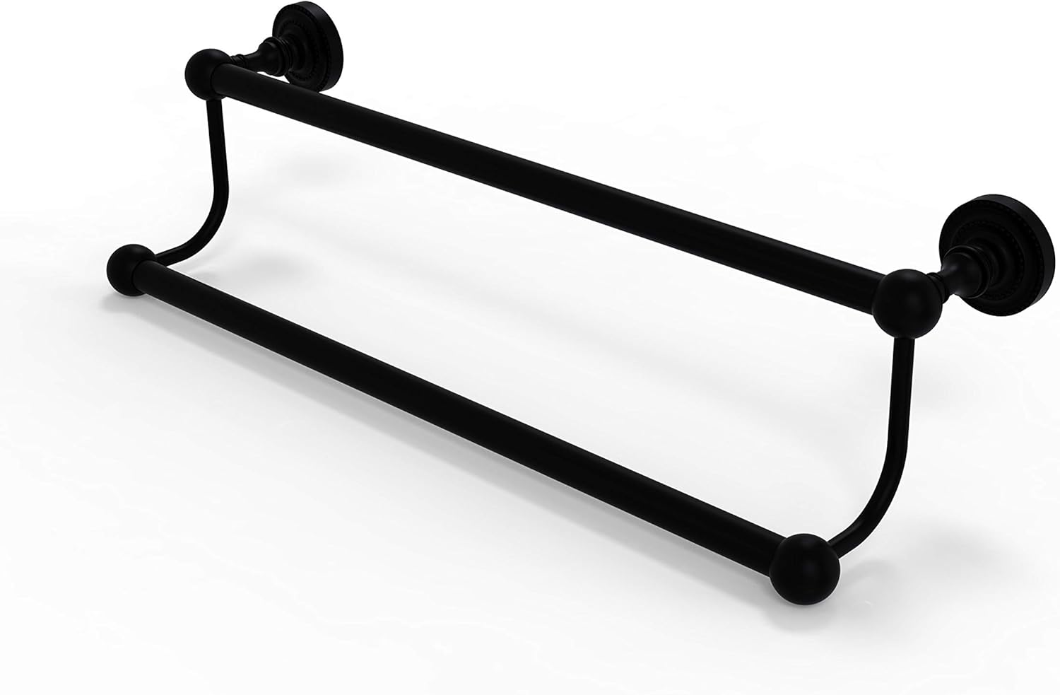 Allied Brass DT-72/30 Dottingham Collection 30 Inch Double Towel Bar, Matte Black