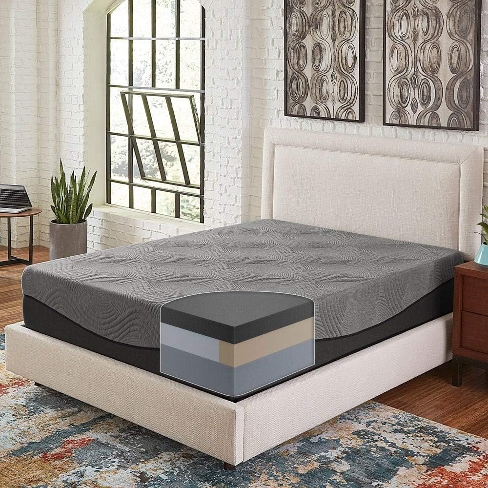 Slumber Solutions Active 10-inch Charcoal Memory Foam Mattress Twin XL