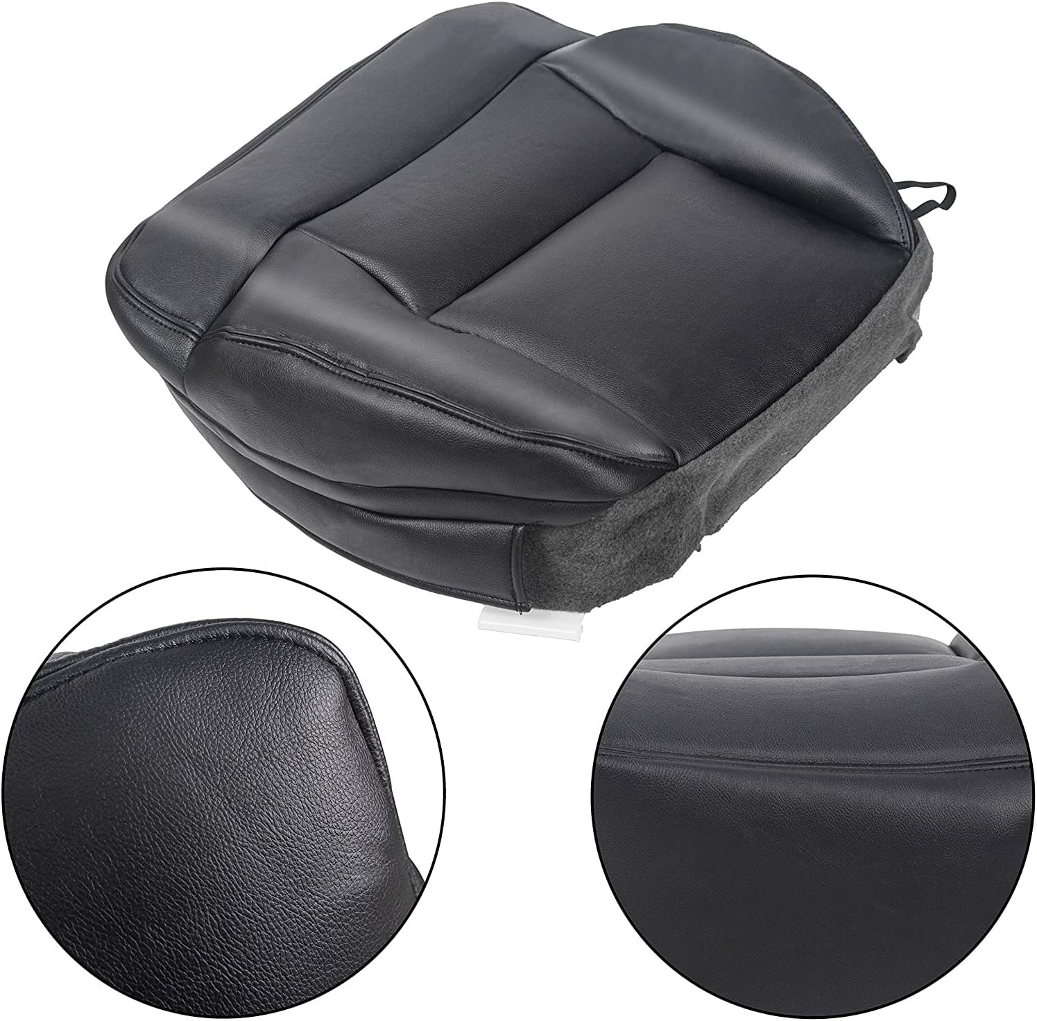 Kojem Seat Cover Compatible with 2004-2008 Ford F150 FX4 4X4 4WD F150 Lariat XLT Super Crew Crew-Cab Single-Cab Regular-Cab Left Driver Side Bottom Seat Cloth Black