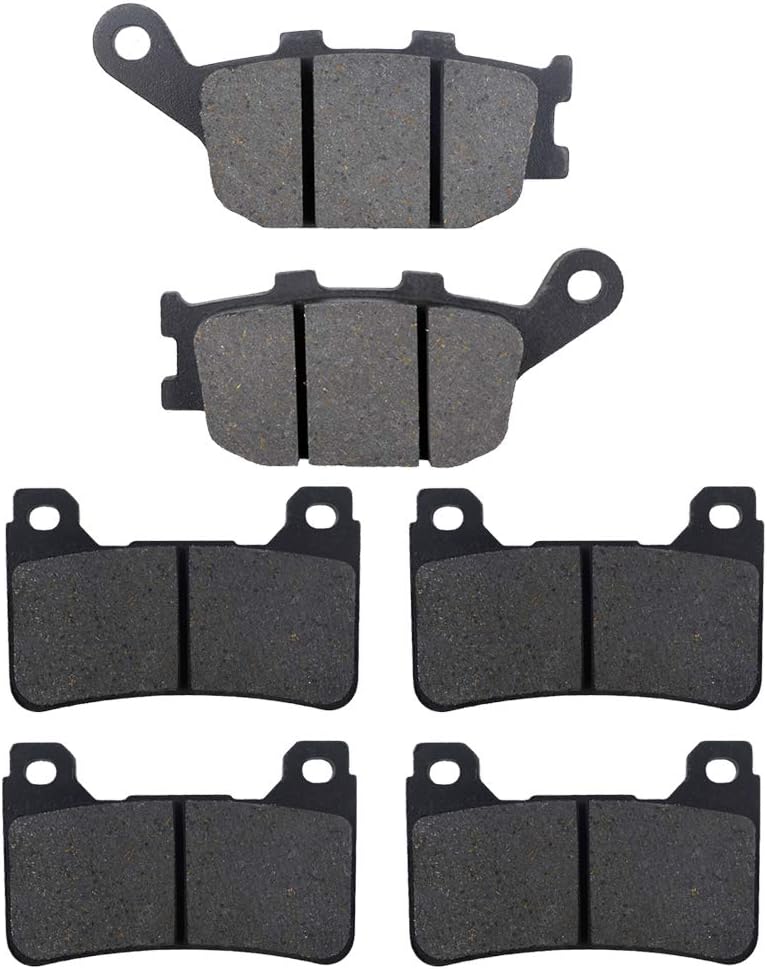 AHL Front and Rear Brake Pads for Honda CBR600RR CBR600 RR 2005 2006 CBR1000RR CBR 1000 RR 2004 2005 CBR1000RR CBR 1000 RR Fireblade 2004 2005 (Semi-metallic) Pack of 2