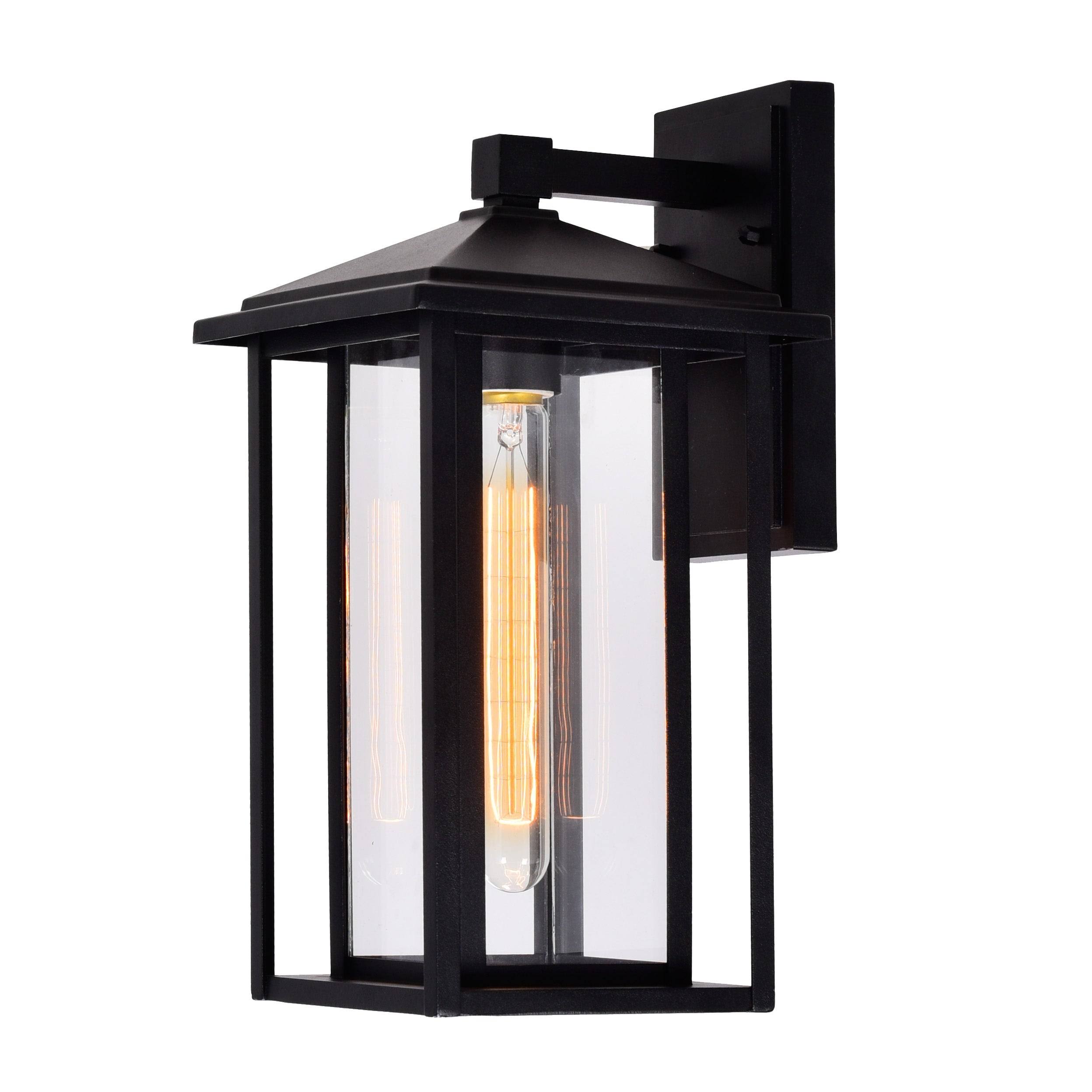 CWI Lighting 0417W7-1-101 Crawford 1 Light Black Outdoor Wall Light