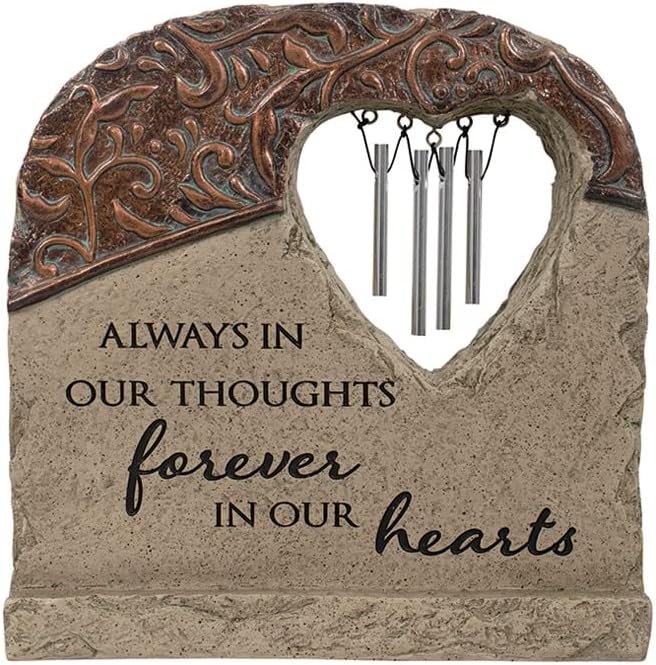 Carson Home Accents in Our Hearts Garden Chime, 8-inch Height