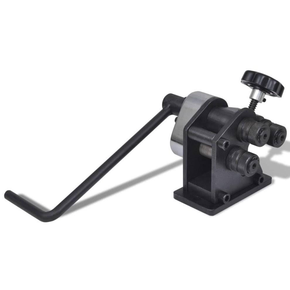 vidaXL Manual Roll Bending Machine Cast Iron Workbench Rolling Bender Tool 141317