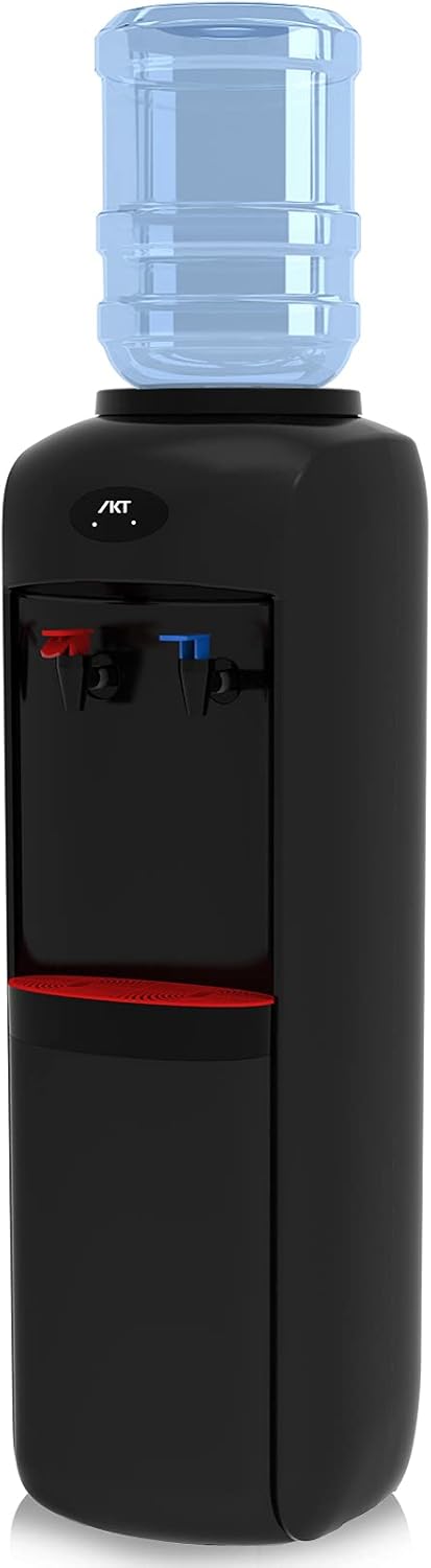 Top Loading Water Dispenser,Water Cooler Water Dispenser,compressor cooling,3 Temperature Settings - Hot, Cold & Cool Water with Child Safety Lock, ETL Approved,black