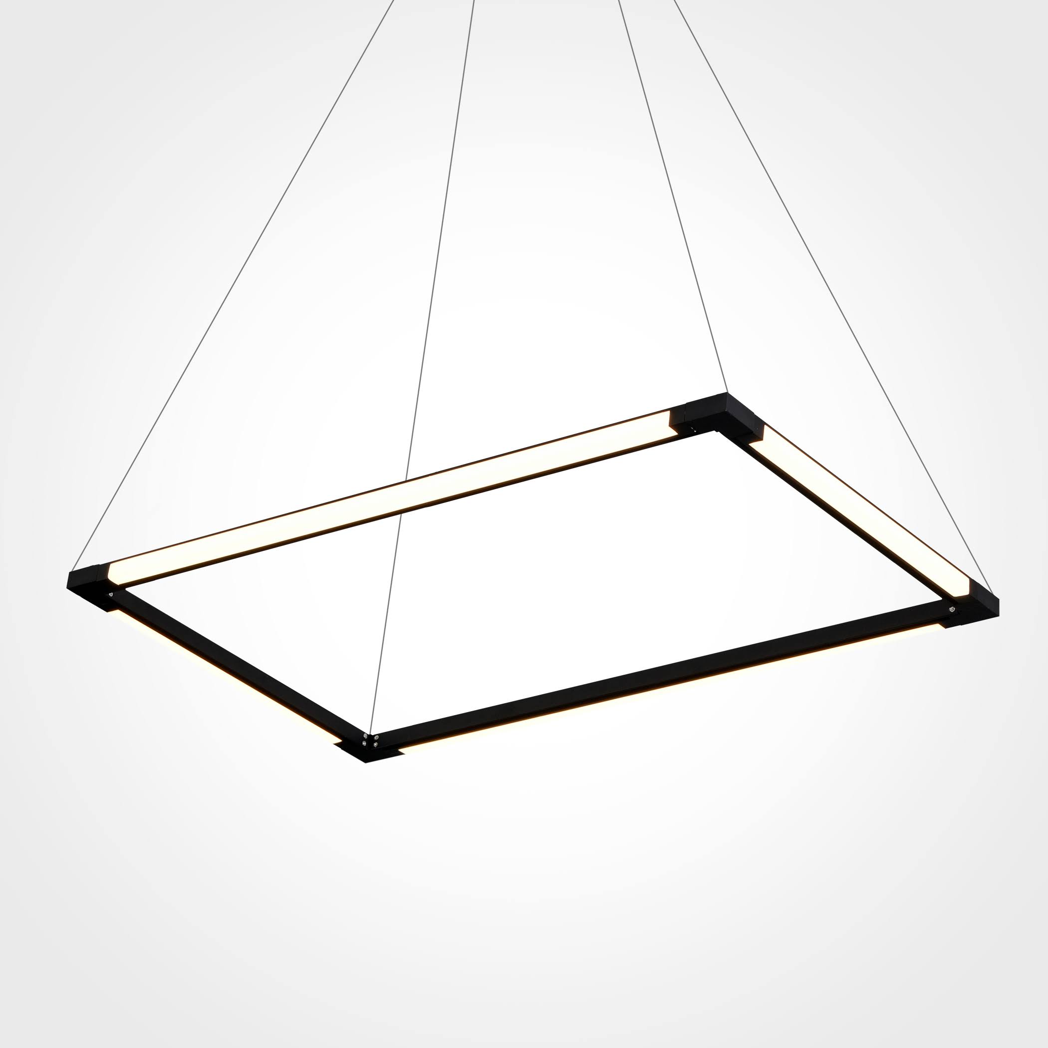 VONN LIGHTING-VRC39204BL-Atria - 29 inch 43W LED Rectangular Chandelier Black Finish