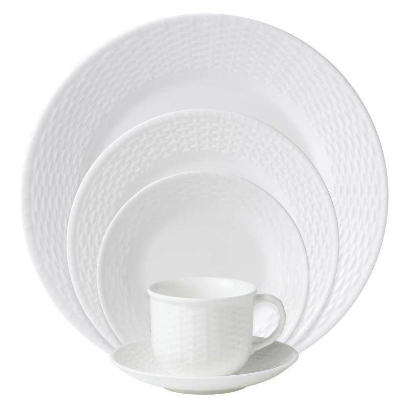 Wedgwood Nantucket Basket 5 Piece Place Setting, White