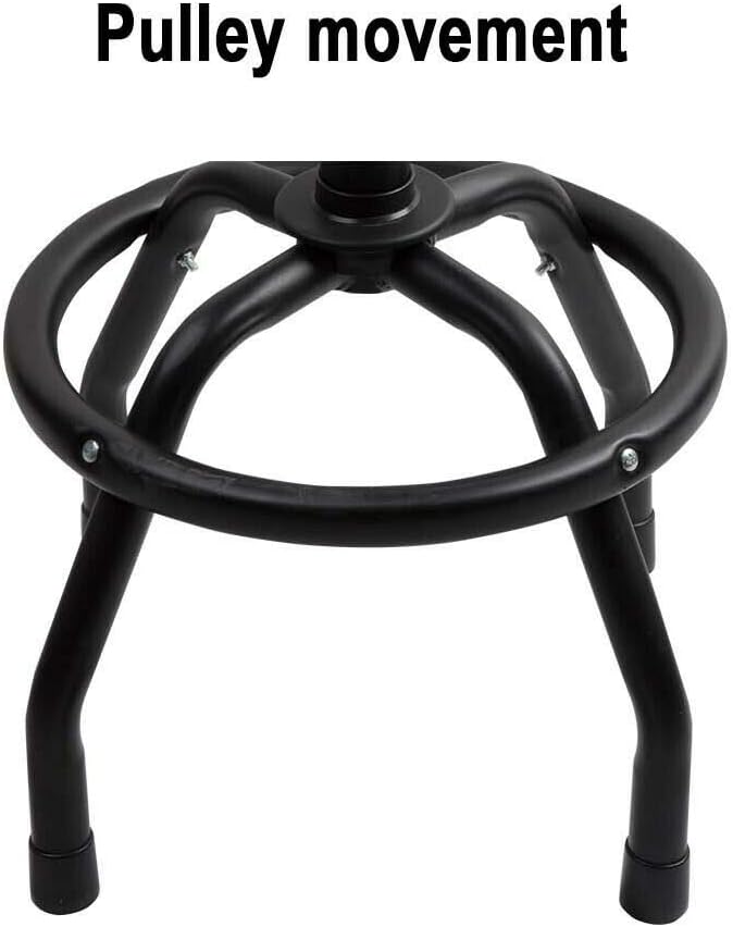 PONO 300-Pound Adjustable Height Bar Stool, Pneumatic Swivel Bar Stool, 360 Degree Swivel, Heavy Duty Steel Frame Stool Perfect for Home, Bar, Garage and Shop, Black Pack of 2