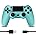 Controller for PS4 Wireless 1000mAh Joystick with Touch Pad/Dual Vibration/Six-axis Motion Control Compatible with PS4/Slim/Pro Console (White) Pack of 2