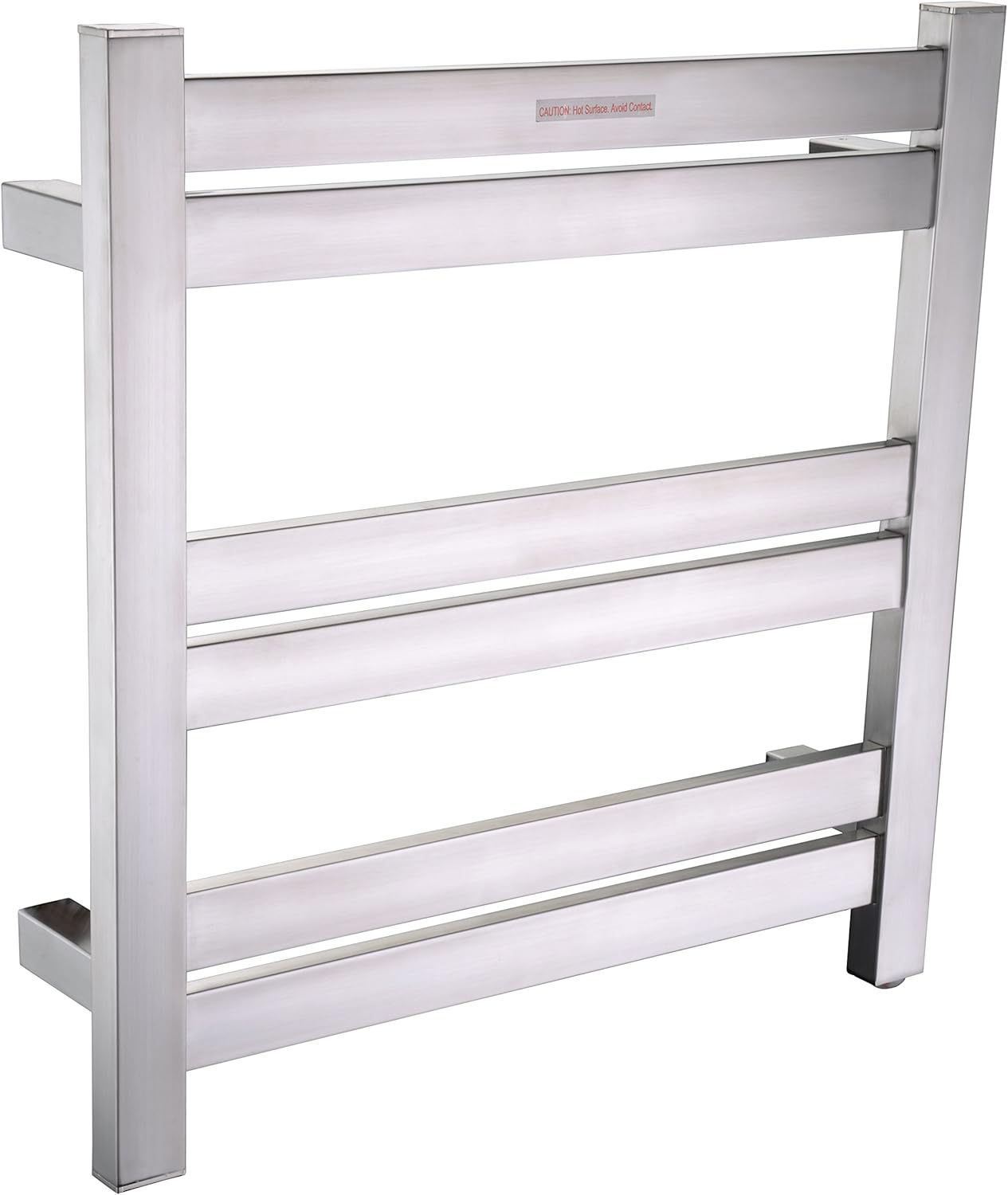 ANZZI Starling 6-Bar Wall Mounted Brushed Nickel Towel Warmer | Energy Efficient 80W Electric Plug in Heated Towel Rack for Bathroom | Stainless Steel Towel Heater Rail Quick Towel Dryer | TW-AZ025BN