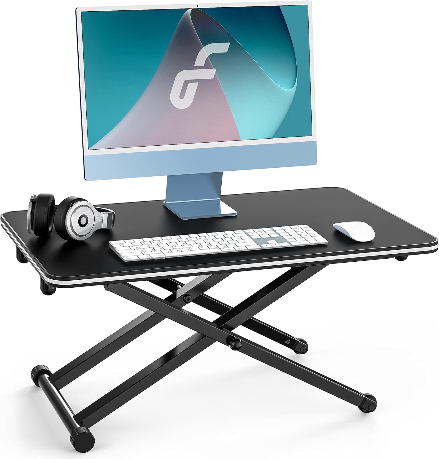 Fenge Standing Desk for Laptop Desktop Sit to Stand Up Desk Conventer for Single Monitor SD255001WB Pack of 2