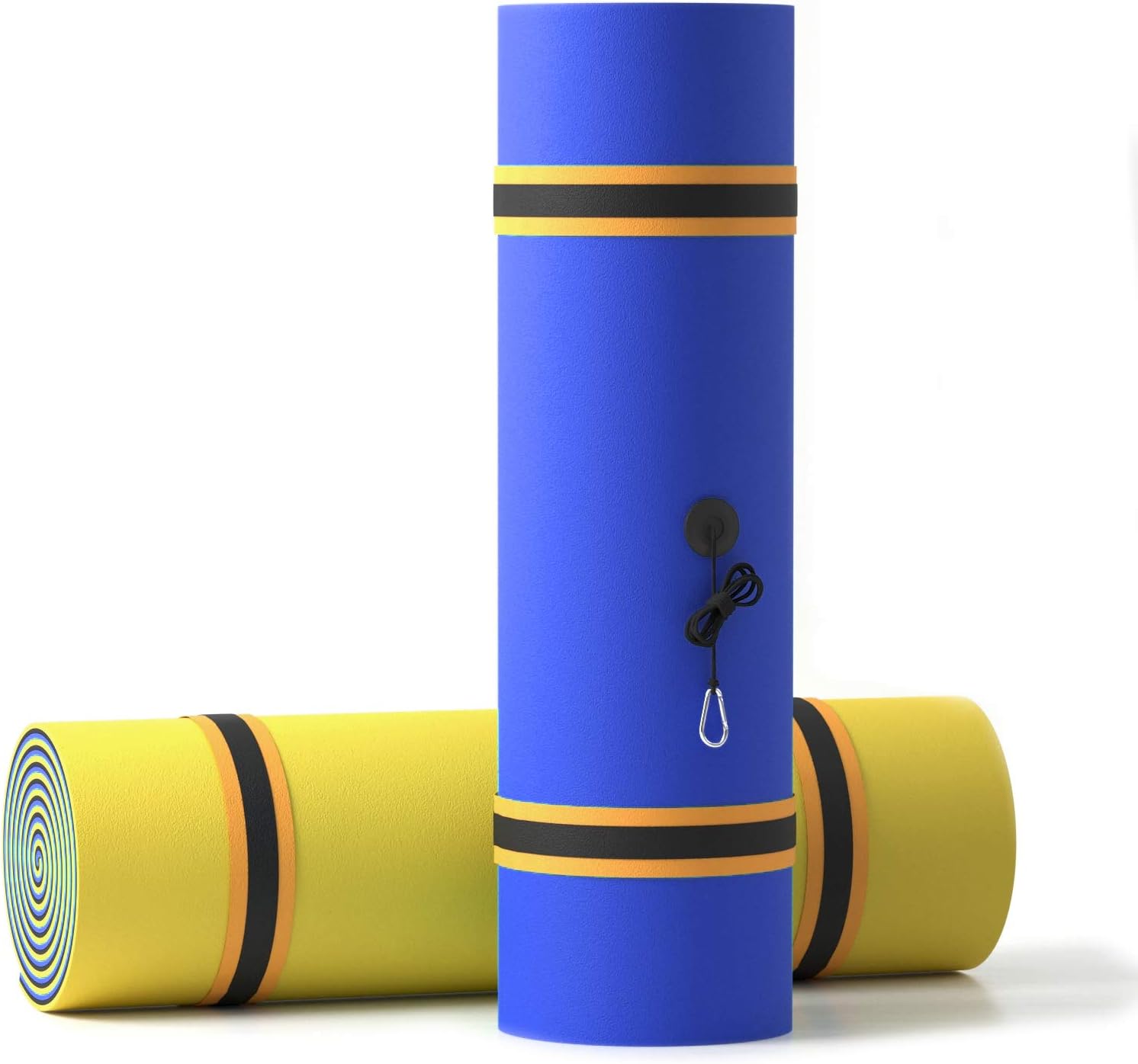 SOWKT Newest Model 12 x 6 Feet Floating Water Pad - Floating Island for Lakes or Pools - Giant Lily Pad Holds up to 6 Adults or 14 Kids. Unlimited Fun! (Green/Black/Yellow)