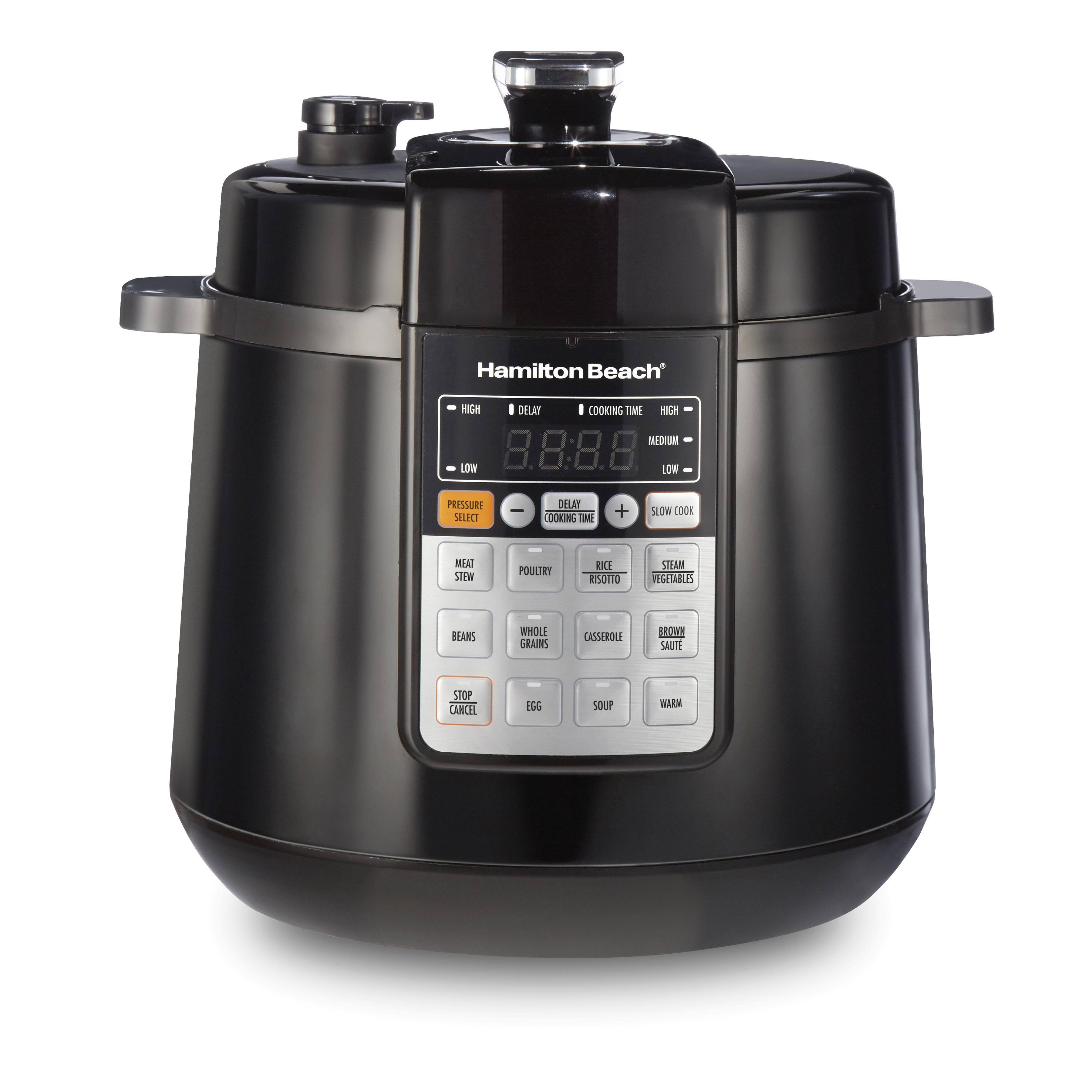 Hamilton Beach 34501 Pressure Cooker - 1000W - 6 qt - Black