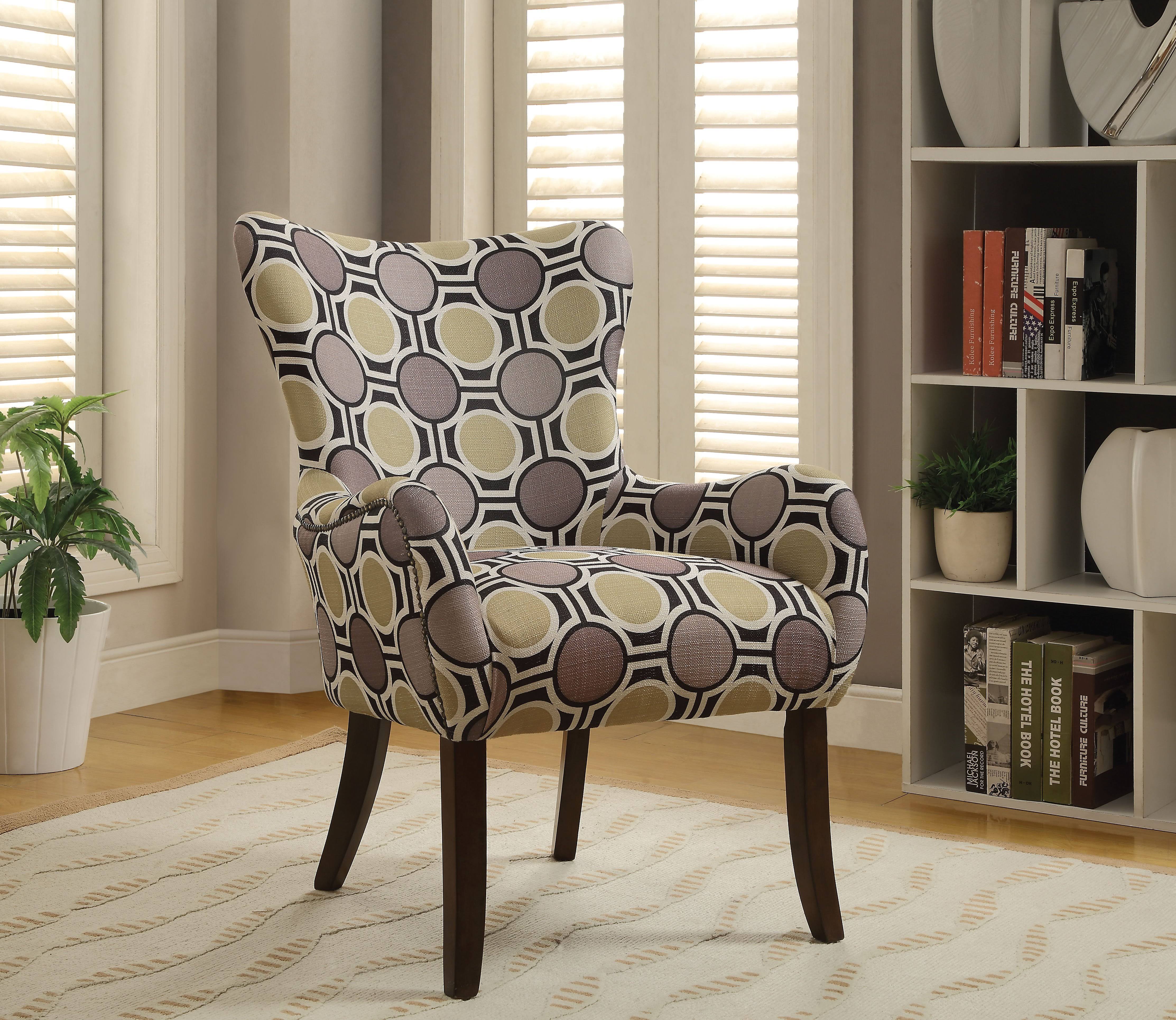 Acme Gabir Accent Chair Fabric u0026 Espresso