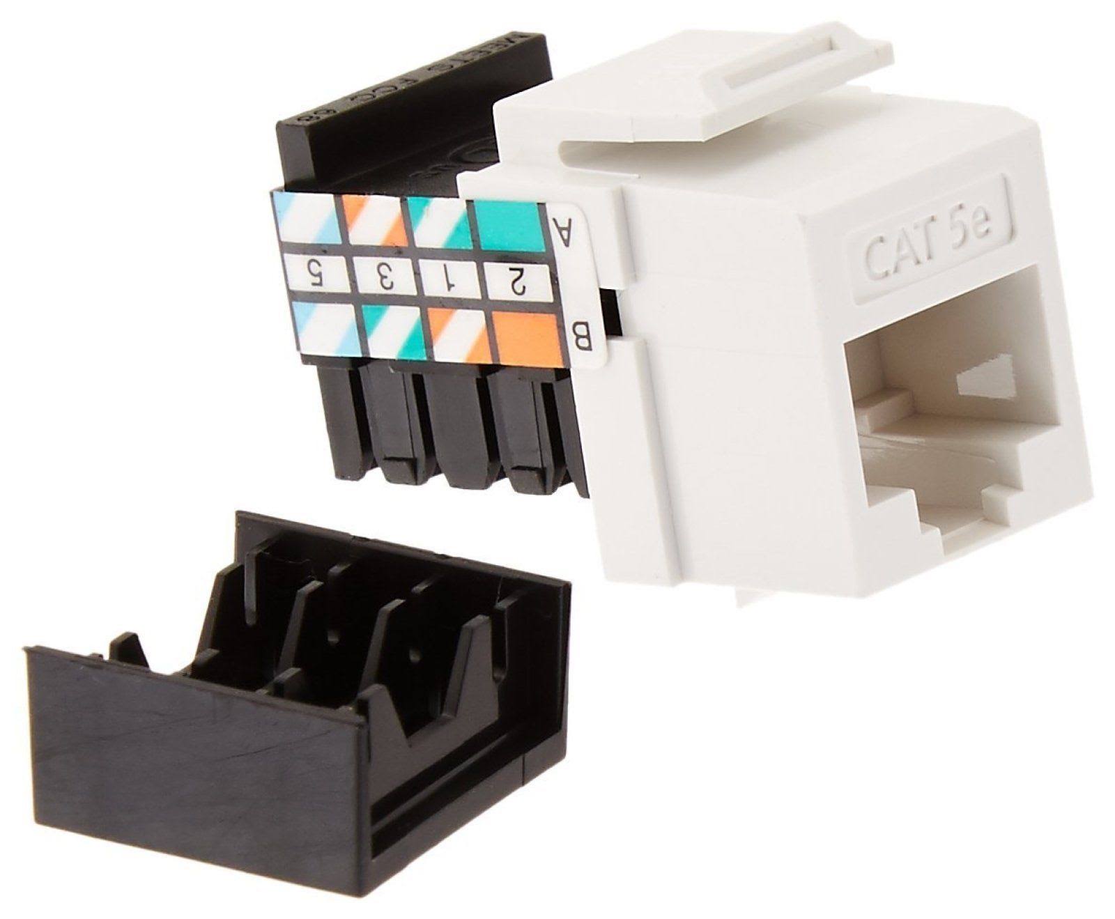 Leviton 5G108-BW5 GigaMax QuickPort Connector Quickpack Cat 5e White