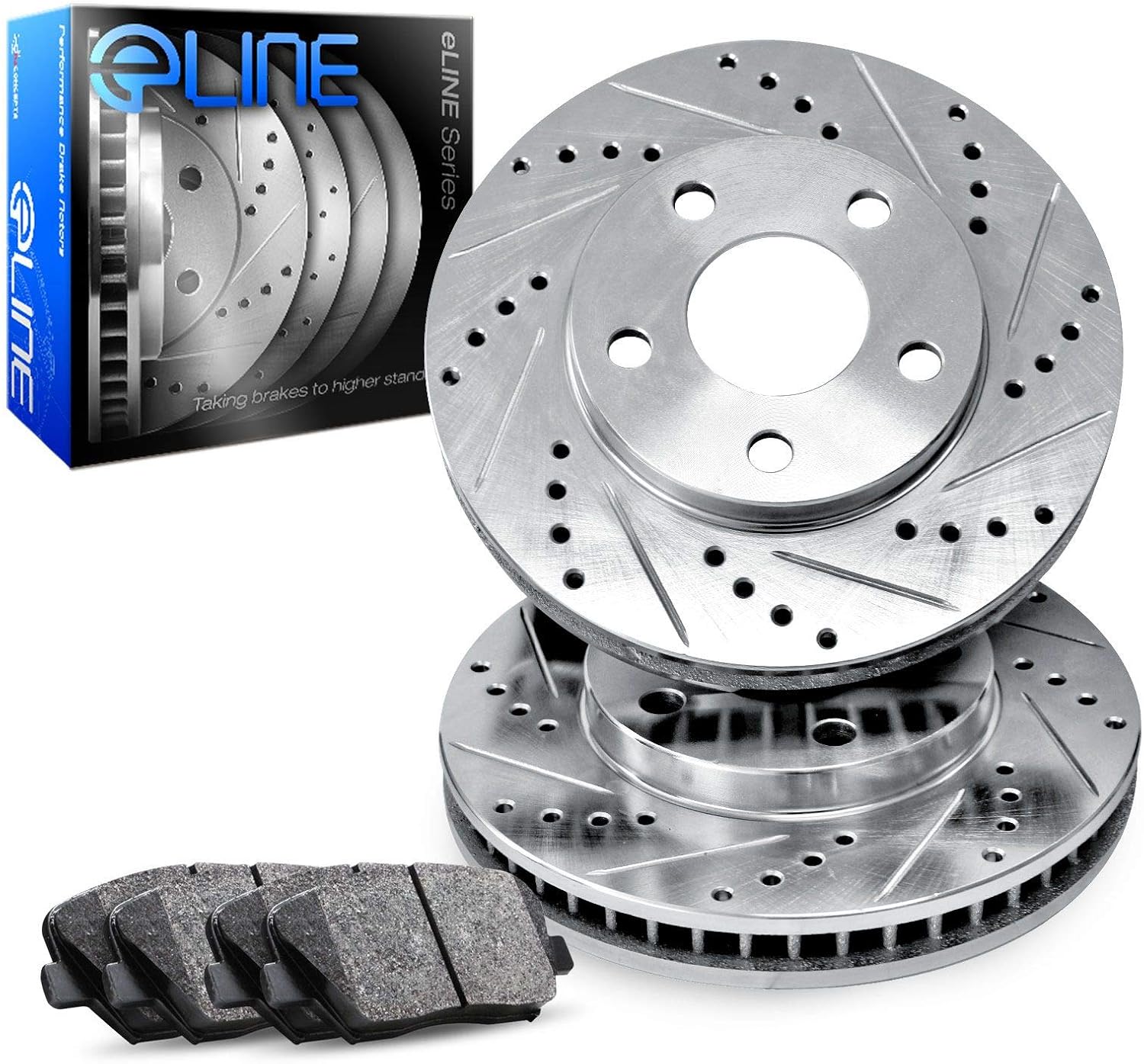 R1 Concepts Front Brakes and Rotors Kit |Front Brake Pads| Brake Rotors and Pads| Ceramic Brake Pads and Rotors |fits Chevrolet Captiva Sport, Equinox, Pontiac Torrent, Saturn Vue, Suzuki XL-7
