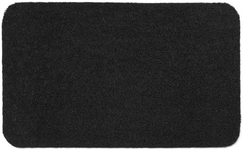 Kikkerland DM23 All Black Doormat, 30-Inch by 18-Inch
