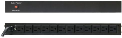 CyberPower PDU15B12R Basic PDU, 100-125V/15A, 12 Outlets, 1U Rackmount Pack of 2