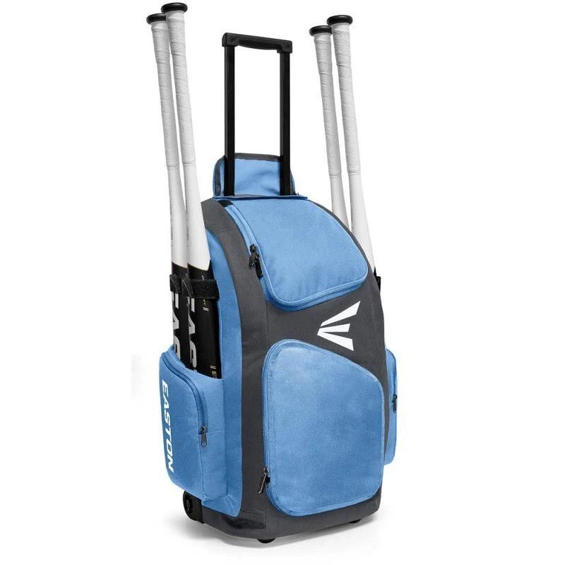 Easton Traveler Stand-Up Wheeled Duffel Bat Bag White/Turquoise/Aqua - Baseball/Softball Accessories at Academy Sports