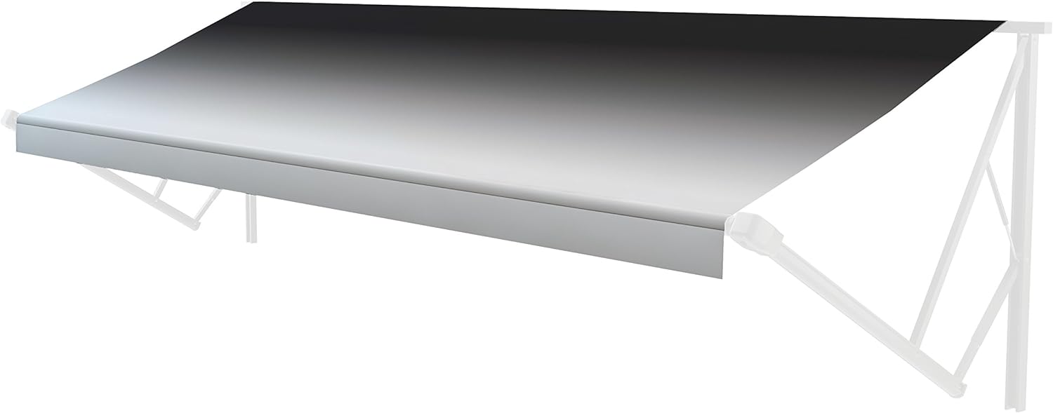 Solera Universal Fit Heavy-Duty Vinyl RV Patio Awning Replacement Fabric Black Fade 14' Awning (13'4