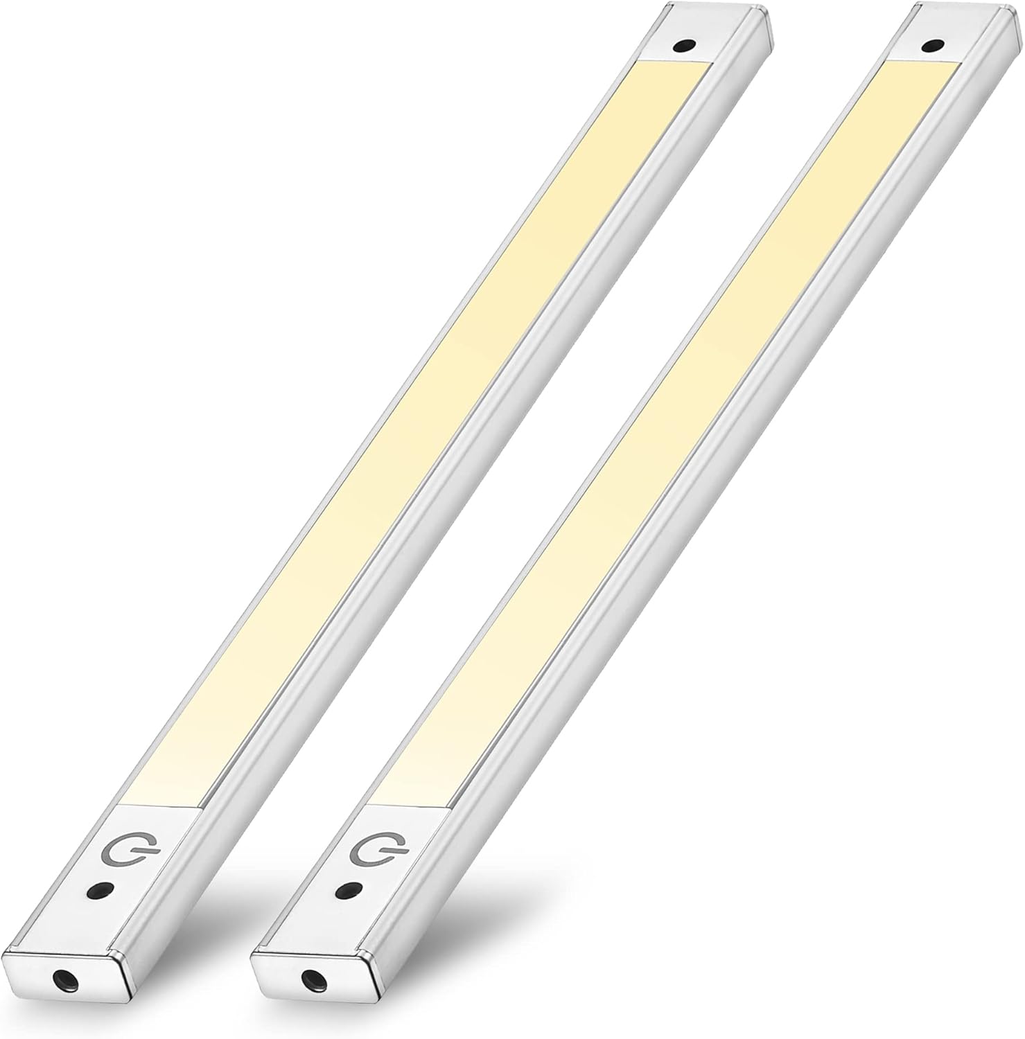 2-Pack 48&rdquo; Under Cabinet Lighting 4000K - Under Counter Lighting and Under Cabinet LED Lighting by Lux Light with 12V Adapter and Sensor Switch