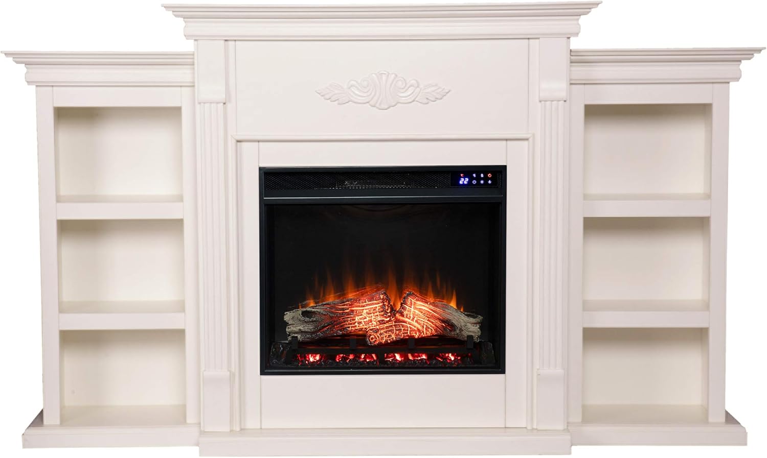 SEI Furniture Tennyson Fireplace, New Ivory