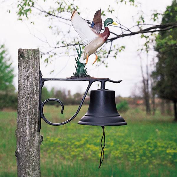 Whitehall Large Bell with Pheasant - Black