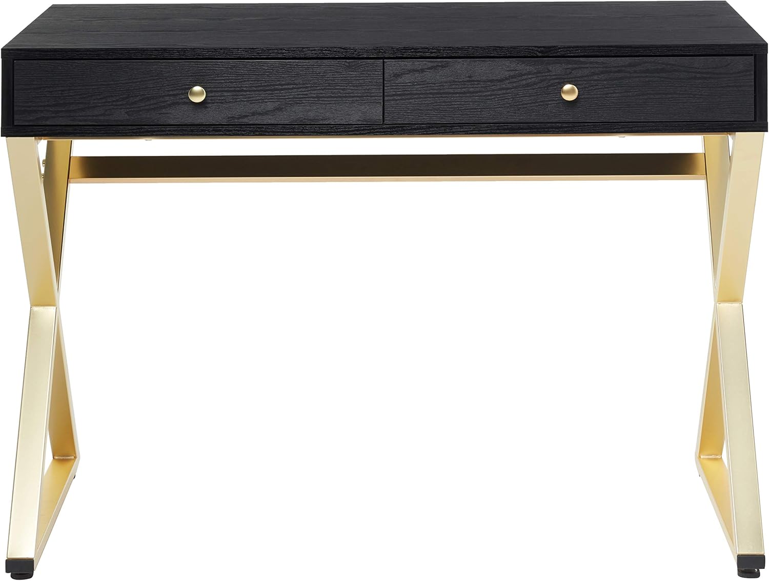 ACME Furniture Acme Coleen Desk, black & Brass