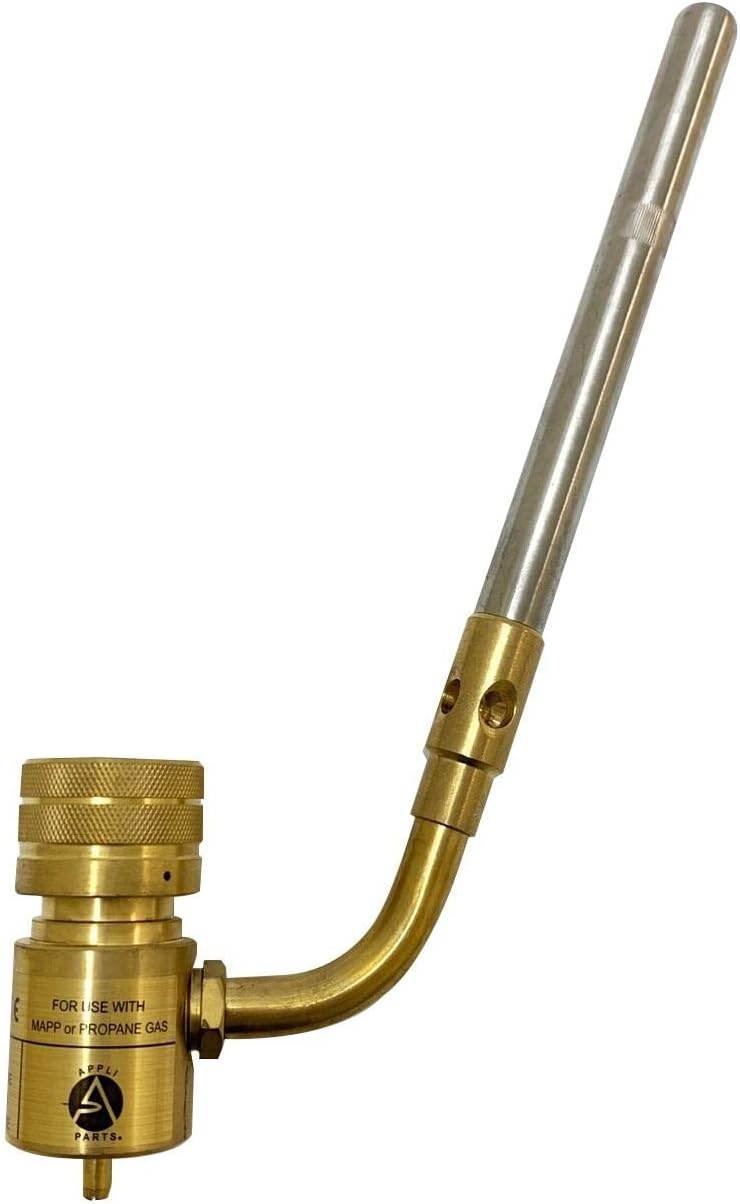 Appli Parts APHT-3W Single Burner Hand Torch with 5 ft Hose and Handle for Soldering Welding and brazing with map or Propane Fuel for HVAC and Plumbing