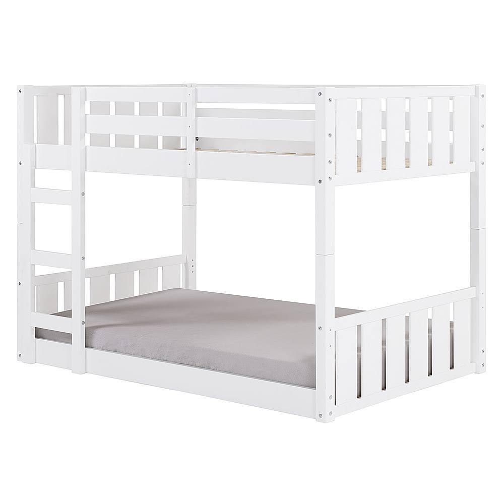 Walker Edison - Contemporary Twin Over Twin Stackable Solid Wood Bunk Bed - White