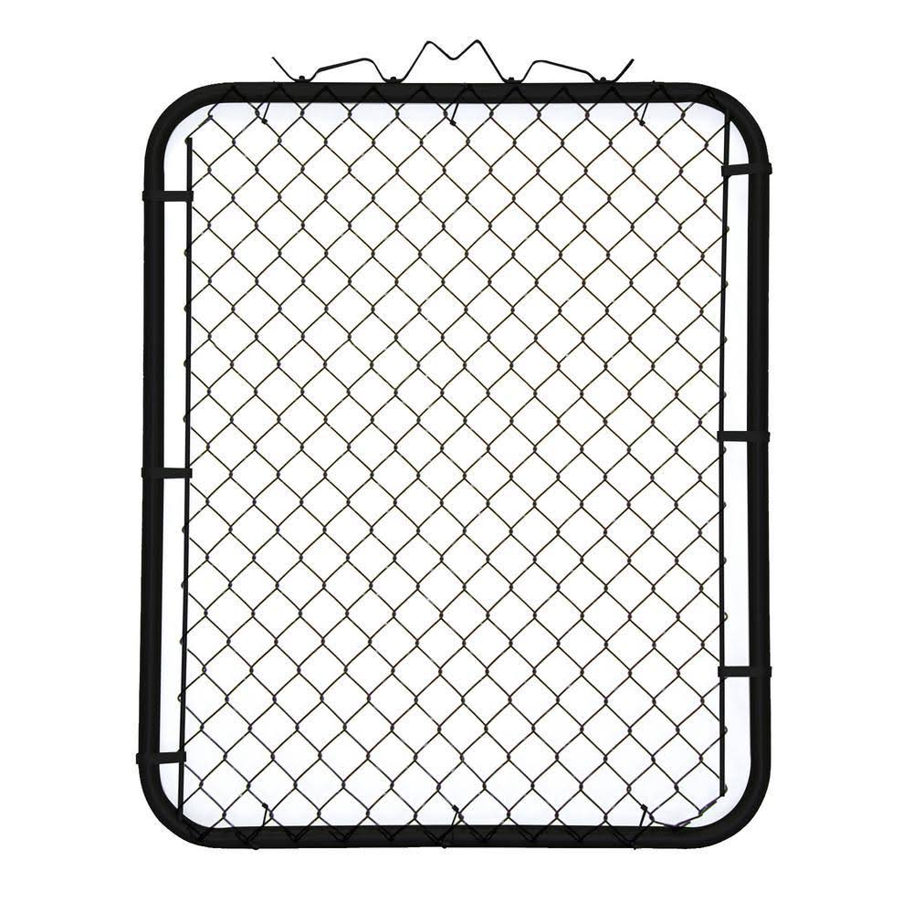 Everbilt 42 in. x 48 in. Chain Link Fence Metal Gate - Black