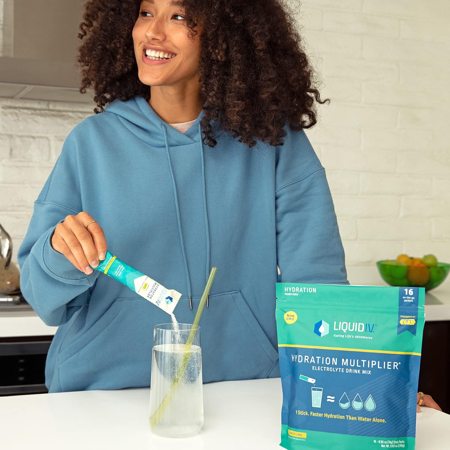 Liquid I.V. Hydration Multiplier - Lemon Lime - Hydration Powder Packets | Electrolyte Drink Mix | Easy Open Single-Serving Stick | Non-GMO | 48 Sticks Pack of 2
