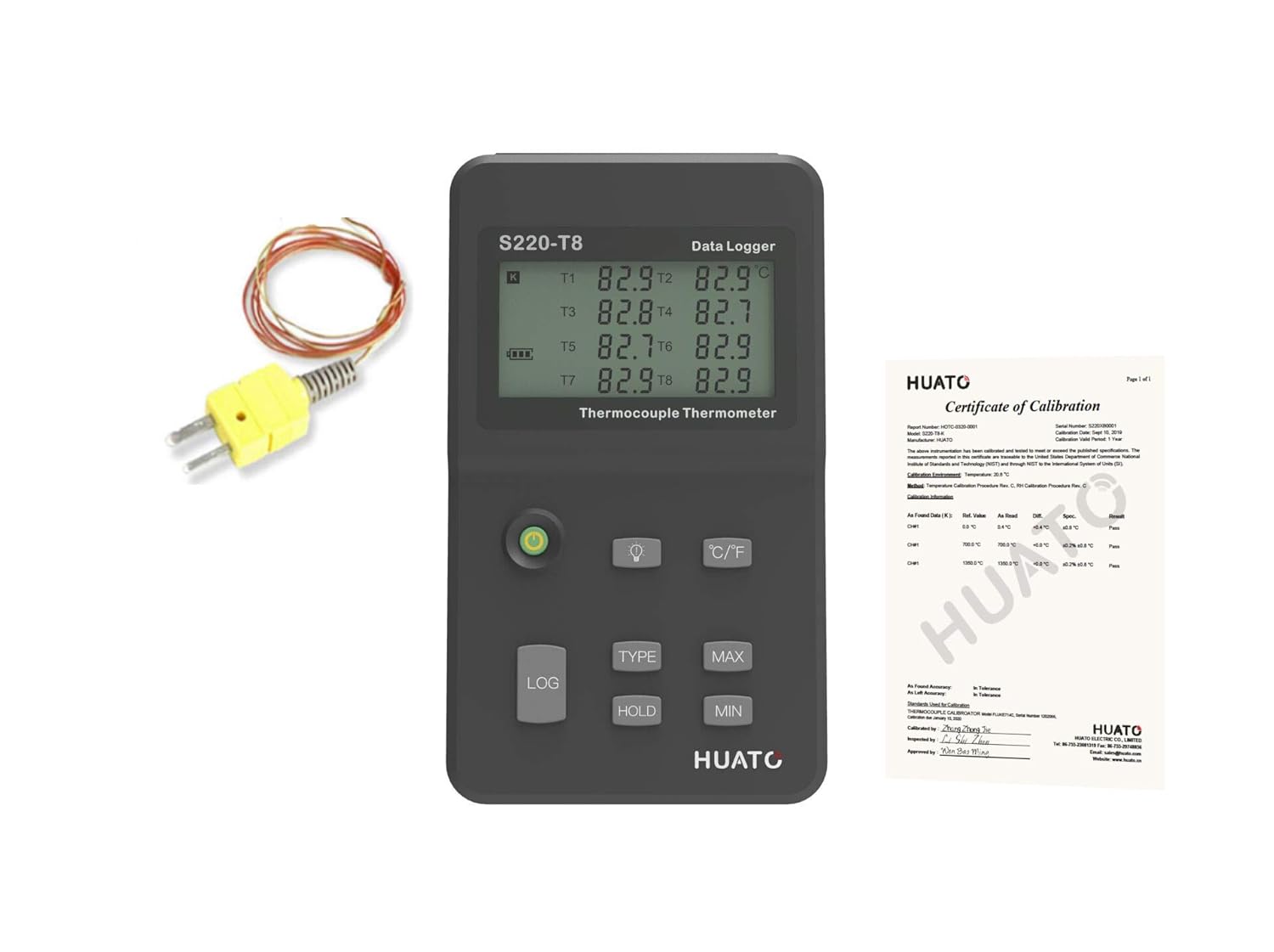 5pcs Pack High Accuracy K Type Mini-Connector Thermocouple Temperature Probe Sensor, 1 Meter Long Measure Range -200&deg;C~260&deg;C (-328&deg;F~500&deg;F)