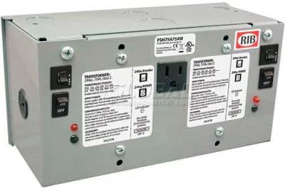 RIB AC Power Supply PSH75A75AW, Enclosed, Dual, 75VA, 120/208/240/277/480-24VAC