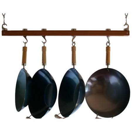 Taylor u0026 NG Track Rack Ceiling Pot Rack; Burnished Bamboo
